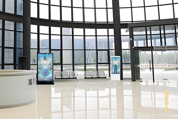 AI数字人透明屏展示柜